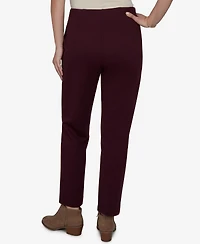 Ruby Rd. Petite Hollywood Waist Pull-On Ponte Straight Pants