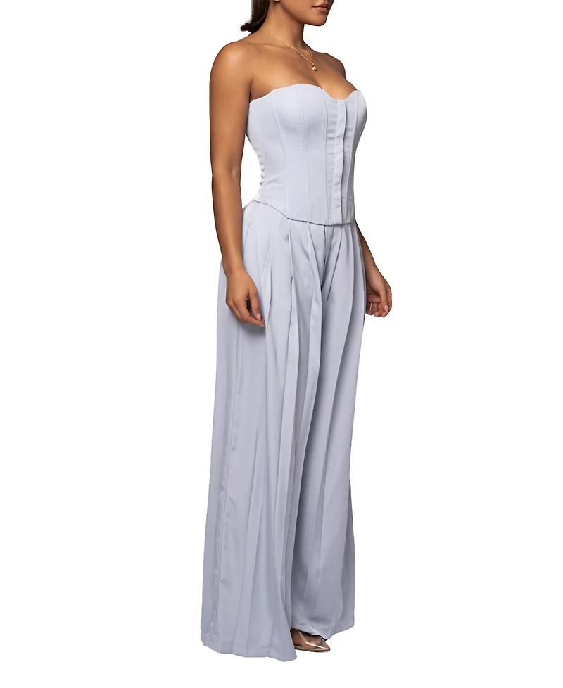 Jluxlabel Women's Viv Satin Sweetheart-Neckline Sleeveless Bustier Top