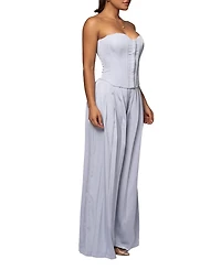 Jluxlabel Women's Viv Satin Sweetheart-Neckline Sleeveless Bustier Top