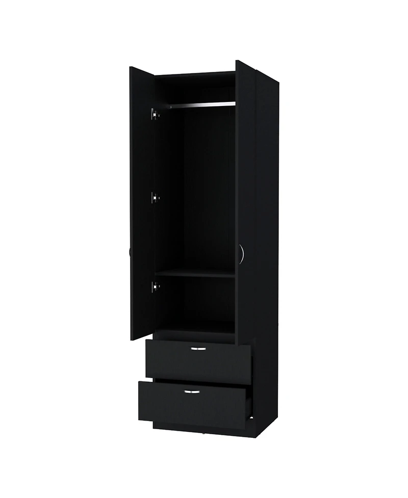 Fm Furniture Tall Mayer Wardrobe Melamine with Two Doors and Drawers