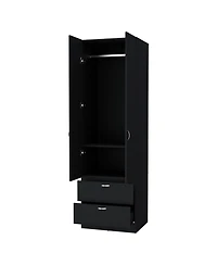 Fm Furniture Tall Mayer Wardrobe Melamine with Two Doors and Drawers