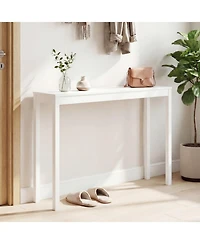 Sugift Wooden Console Table 48 Inch Farmhouse Sofa Table with Thickened Tabletop