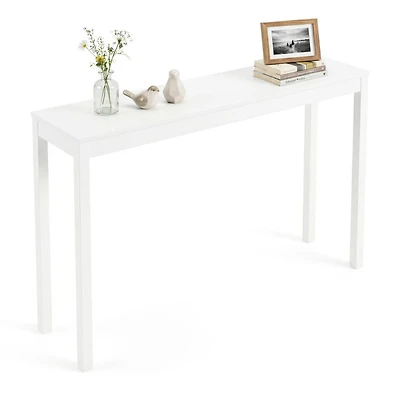 Sugift Wooden Console Table 48 Inch Farmhouse Sofa Table with Thickened Tabletop