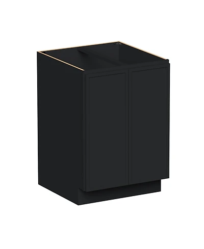 Boyel Living 24" Wide Full Height Door Base Cabinet, Ready to Assemble Kitchen Cabinet with Solid Wood Frame, Soft-Close Slides and Hinges