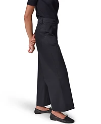Donna Karan Weekend Women's Cotton Twill Wide-Leg Mid-Rise Pants,