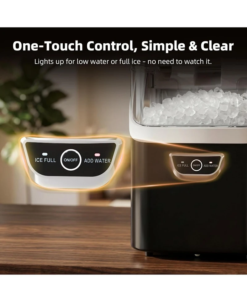 Cowsar Countertop Nugget Ice Maker 35 Lbs Per Day Self Cleaning