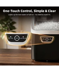 Cowsar Countertop Nugget Ice Maker 35 Lbs Per Day Self Cleaning