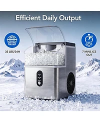 Cowsar Nugget Ice Maker 35 Lbs Per Day Self Cleaning