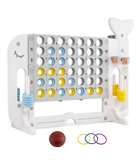 Sugift 4-in-1 Giant 4-to-Score Yard Game Set, Adjustable Height, 55" x 18.5" x 42.5", Ages 5+