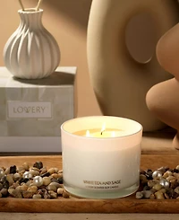 Lovery Deluxe Tea and Sage Candle Gift Set, 3 Wick Aromatherapy Candles