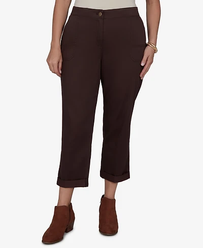 Ruby Rd. Plus Enzyme Wash Straight Cropped Pants