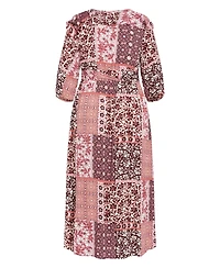 City Chic Plus Dahlia Short-Sleeve Maxi Dress