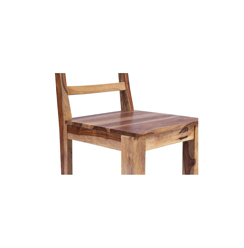 Porter Designs Taos Solid Sheesham Wood Counter Chair, Natural (Set of 2)