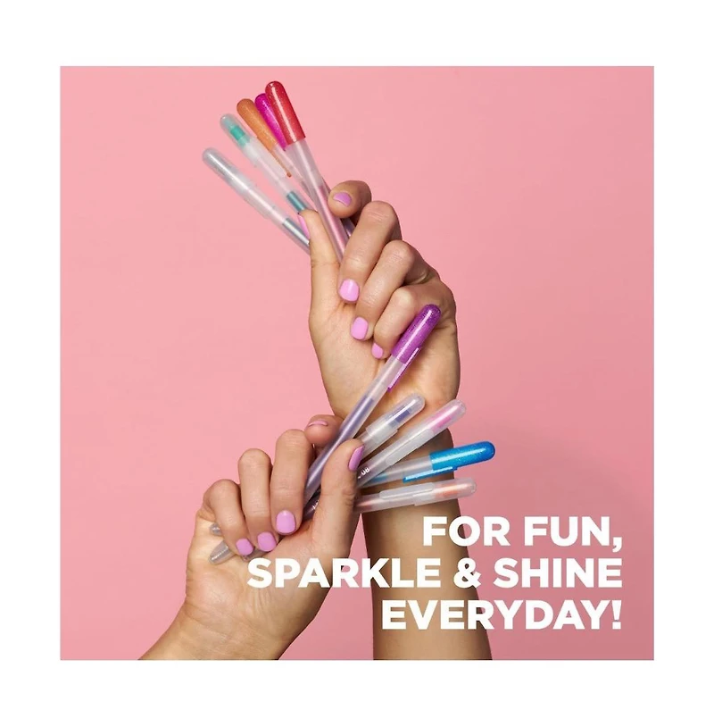 Sakura Gelly Roll Retractable Sparkle Set: 3 Stardust, Metallic, 2 Blue & Black