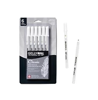 Sakura Classic Gelly Roll White Pens, 6 Pack