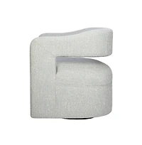 Jofran Lexy Modern Sculpted Curved Upholstered Swivel Accent Chair