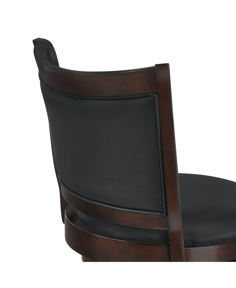 New Classic Furniture Bristol Wood Swivel Bar Stool with Pu Seat