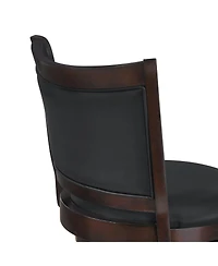 New Classic Furniture Bristol Wood Swivel Bar Stool with Pu Seat