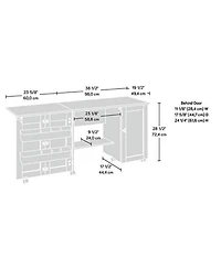 Sauder Miscellaneous Storage Easy Rolling Sewing and Craft Table Cart