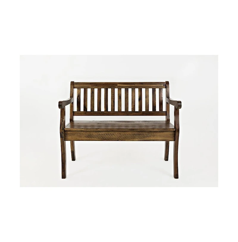 Jofran Artisan's Craft 42" Rustic Farmhouse Distressed Solid Wood Storage Bench