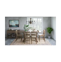 Jofran Carlyle Crossing Modern Rustic Solid Wood Slatback Stool (Set of 2)