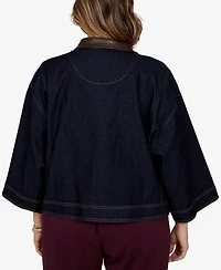 Ruby Rd. Plus Stretch 3/4-Sleeve Denim Jacket