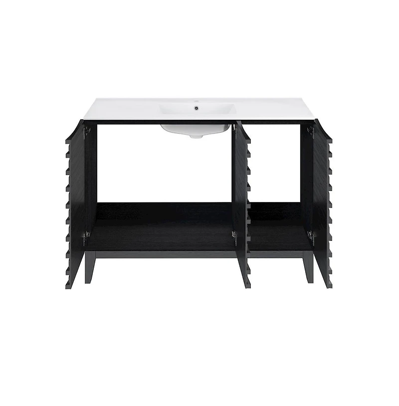 Swiss Madison Cascade 48" Bathroom Vanity in Black