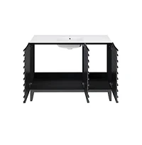 Swiss Madison Cascade 48" Bathroom Vanity in Black