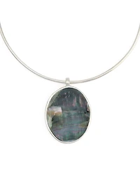 Robert Lee Morris Soho Imitation Pearl Reversible Pendant Collar Necklace