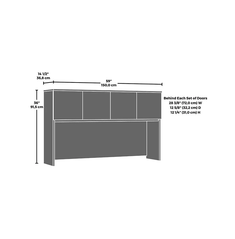 Sauder Affirm Commercial Office Hutch