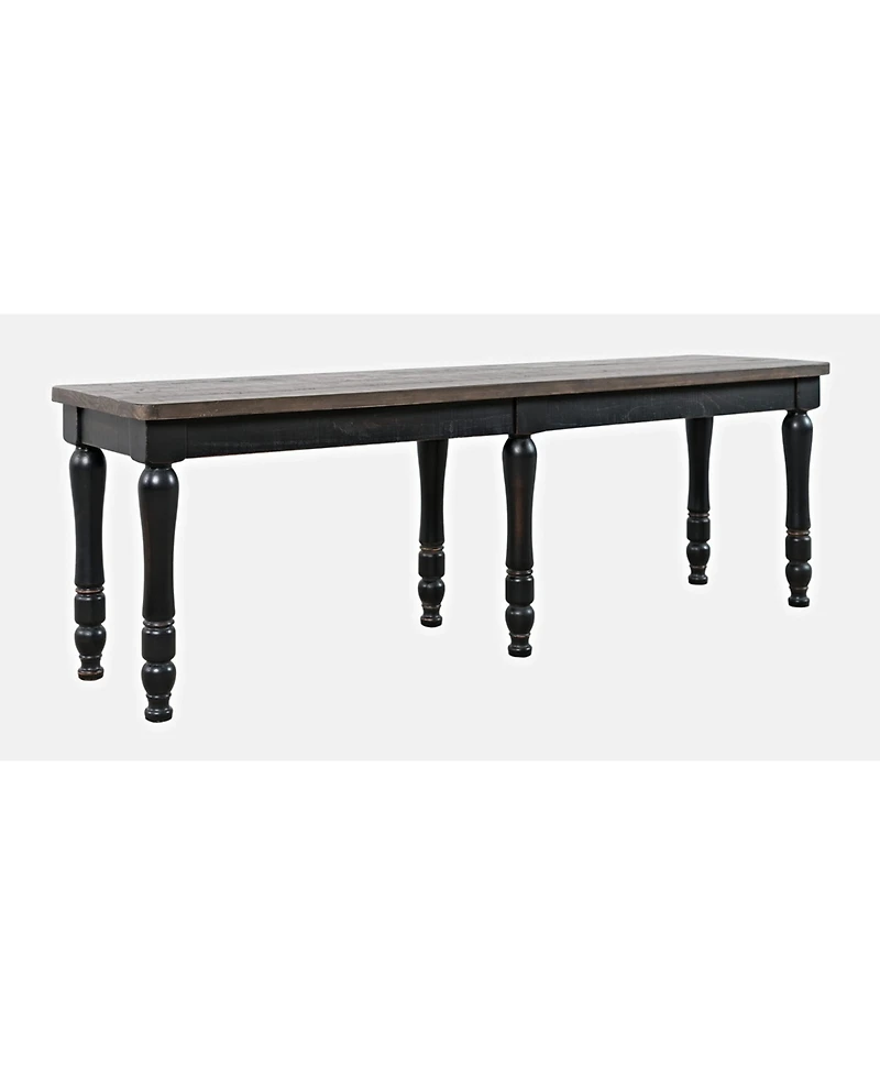 Jofran Madison County Rustic Reclaimed Solid Wood Farmhouse 54" Dining Bench