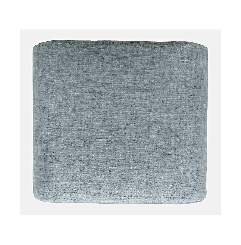 Jofran Luxury Curved Upholstered Waterfall Jacquard Petite Ottoman Bench