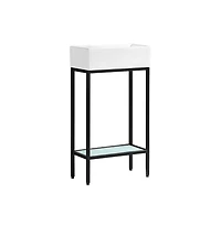 Swiss Madison Pierre 19.5 Single, Freestanding, Open Shelf, Matte Black Frame Bathroom Vanity