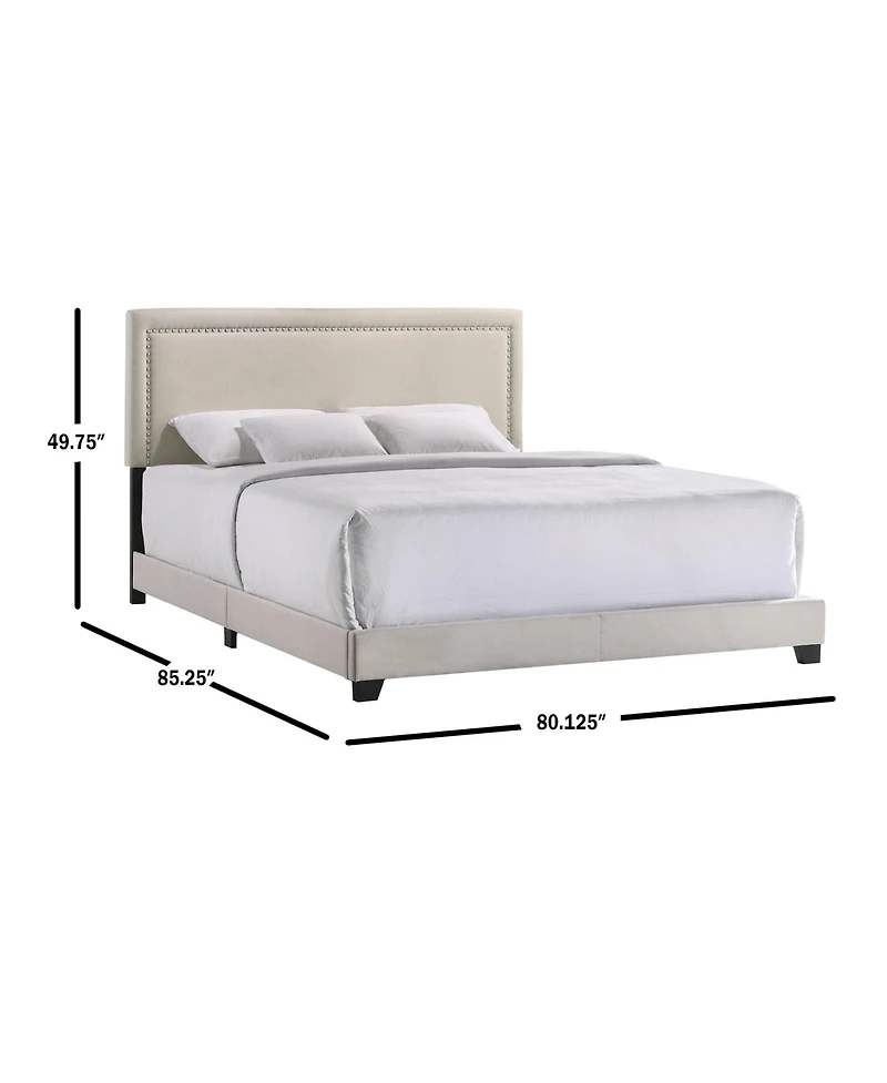 Intercon Zion King Uph Bed in Zion Fog Fabric