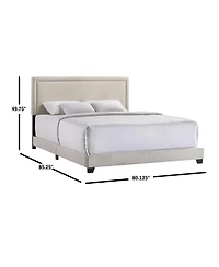 Intercon Zion King Uph Bed in Zion Fog Fabric