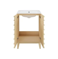 Swiss Madison Cascade 24" Bathroom Vanity in Natural Oak