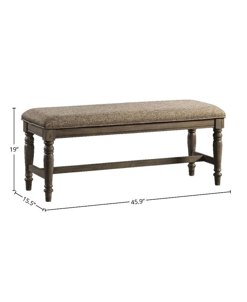 Intercon 46"" Backless Bench w/Cushion in Roasted Oak