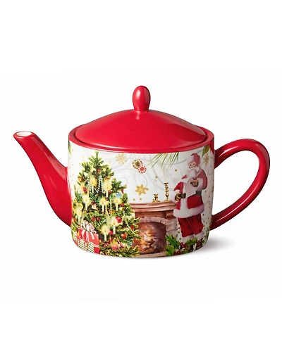 Certified International Santa's Delivery Ceramic 9" Teapot