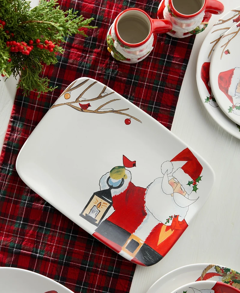 Certified International Santa Delight 14" Rectangular Platter