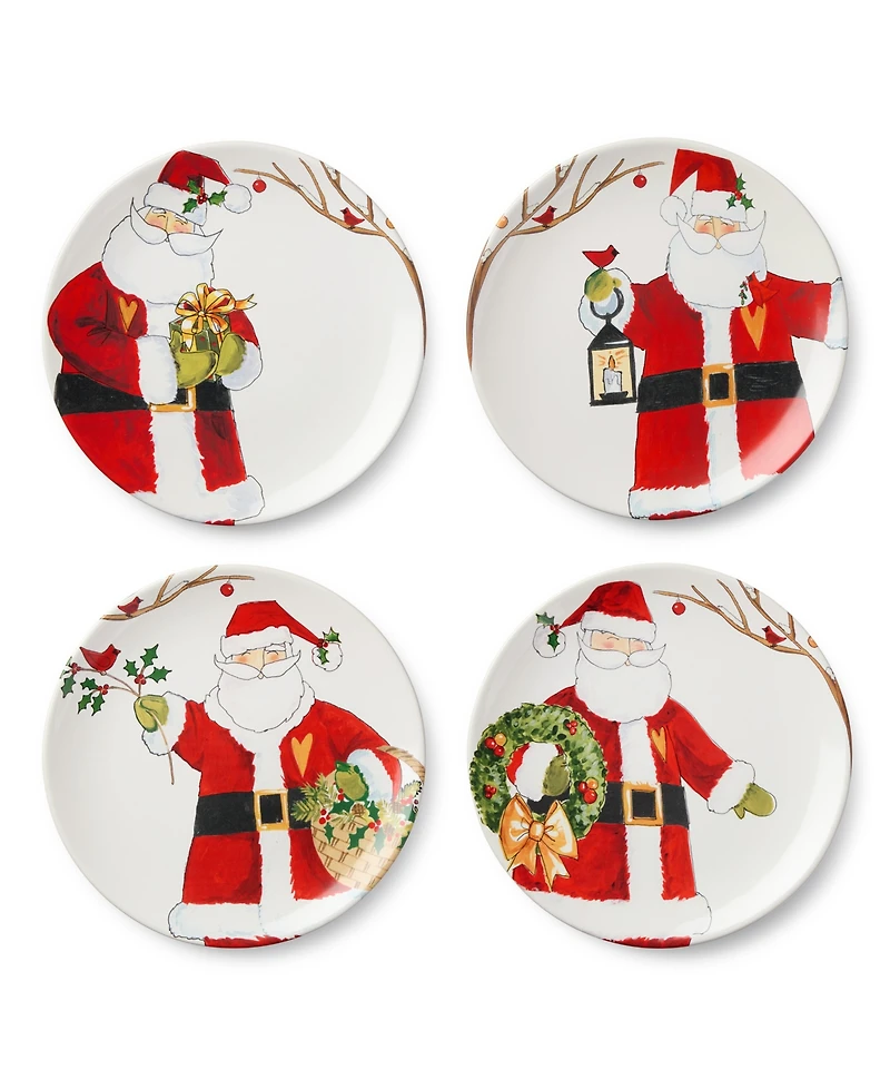 Certified International Santa Delight Dinner Plates, Set of 4