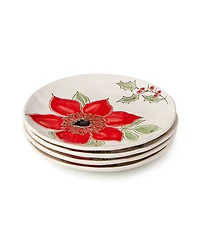 Certified International Festive Blooms Dessert Plates, Set of 4