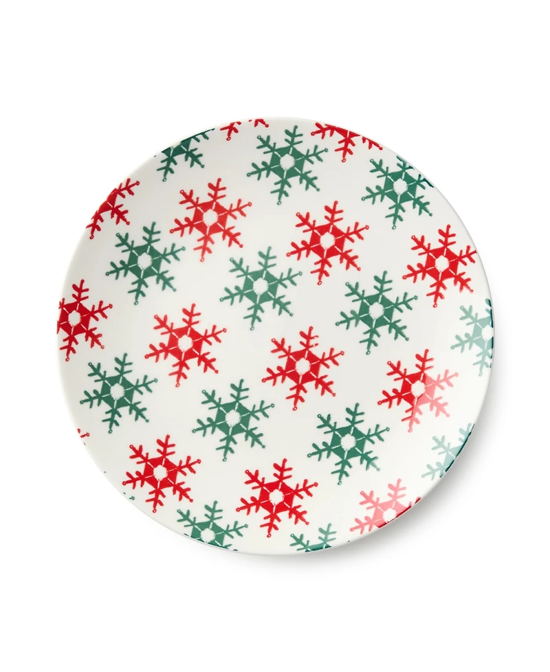 Certified International Holiday Spruce Canape Plates, Set of 6