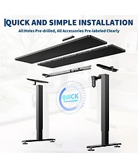 gaomon Electric Standing Desk Height Adjustable Sit Stand Computer with Memory Presets 176 lbs Capacity for Home Office Gaming Study Writing