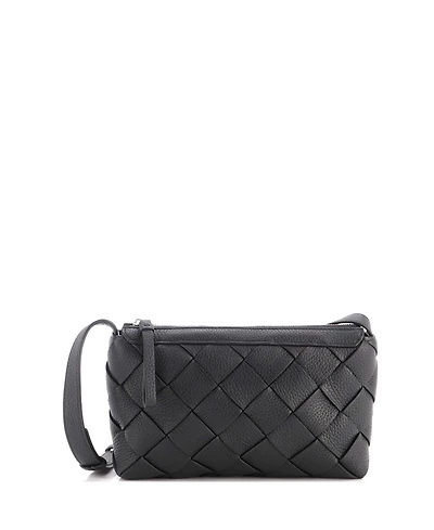 Pre-Owned Bottega Veneta Diago Zipped Messenger Bag Maxi Intrecciato Leather