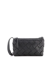 Pre-Owned Bottega Veneta Diago Zipped Messenger Bag Maxi Intrecciato Leather