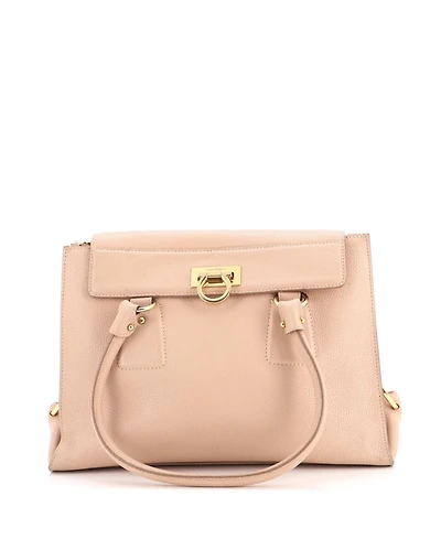 Pre-Owned Salvatore Ferragamo Medium Lotty Satchel Leather