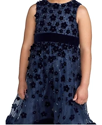 Mac Duggal Big Girls Embellished Floral A-Line Dress