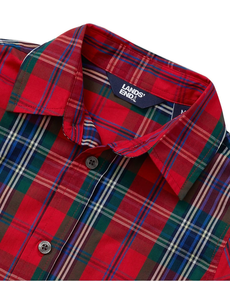 Lands' End Boys Holiday Long Sleeve Poplin