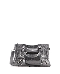 Pre-Owned Balenciaga Small City Classic Studs Bag Embossed Leather