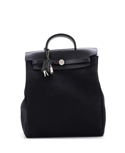 Pre-Owned Hermes Herbag A Dos Backpack Toile